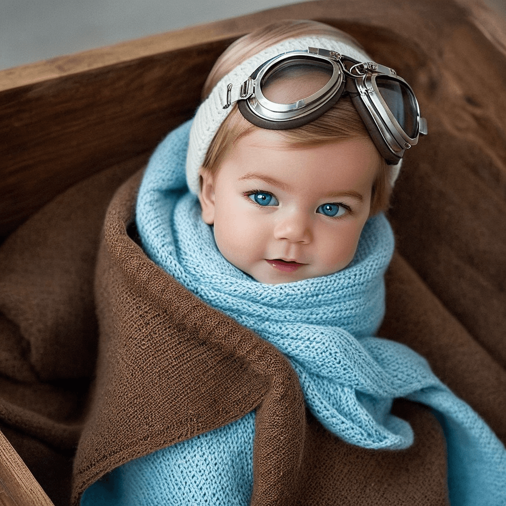 AI-generated baby in superman outfit